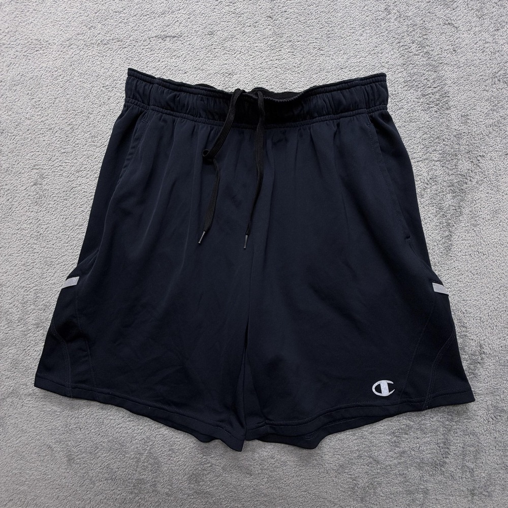 Champion Performance‎ Shorts Mens Medium Black Running Drawstring Reflective